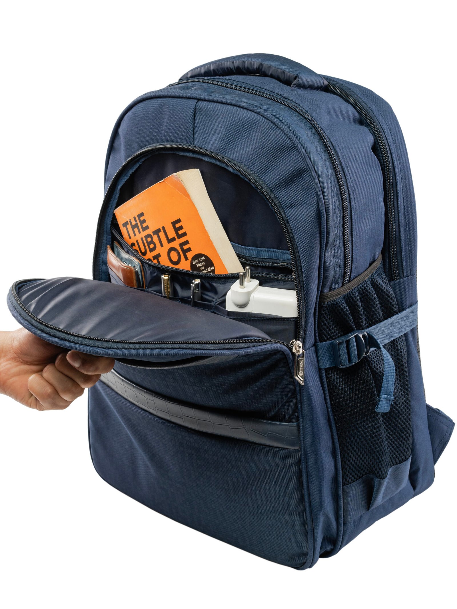 Crocodile Navy Backpack – Premium, Posh & Everyday Ready - Image 5