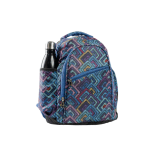 Carrie Illusion Backpack – Blue Geometric Everyday Pack
