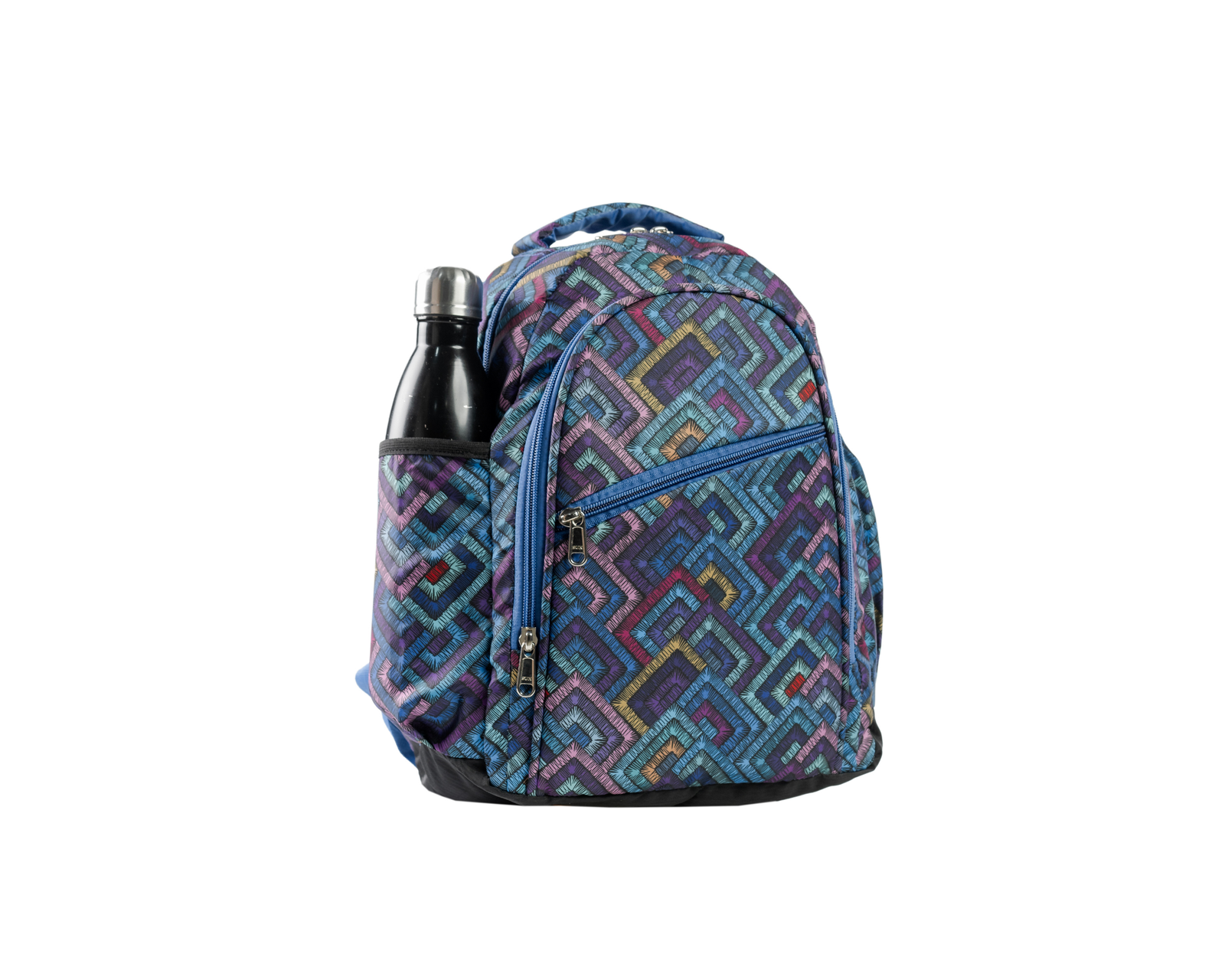 Carrie Illusion Backpack – Blue Geometric Everyday Pack
