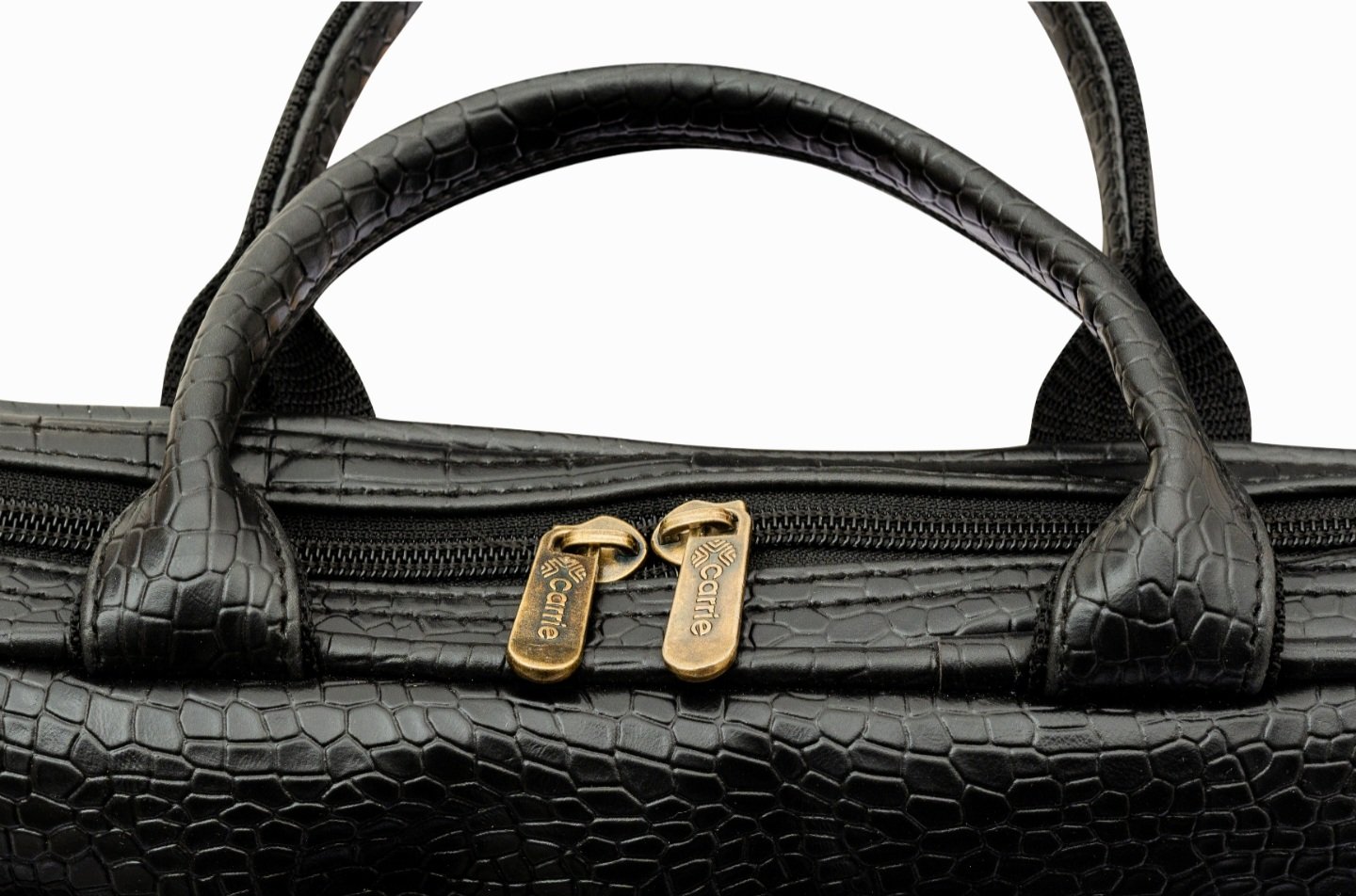 Carrie LuxeCroco Black Laptop Bag – Professional Sleek Organizer - Image 6