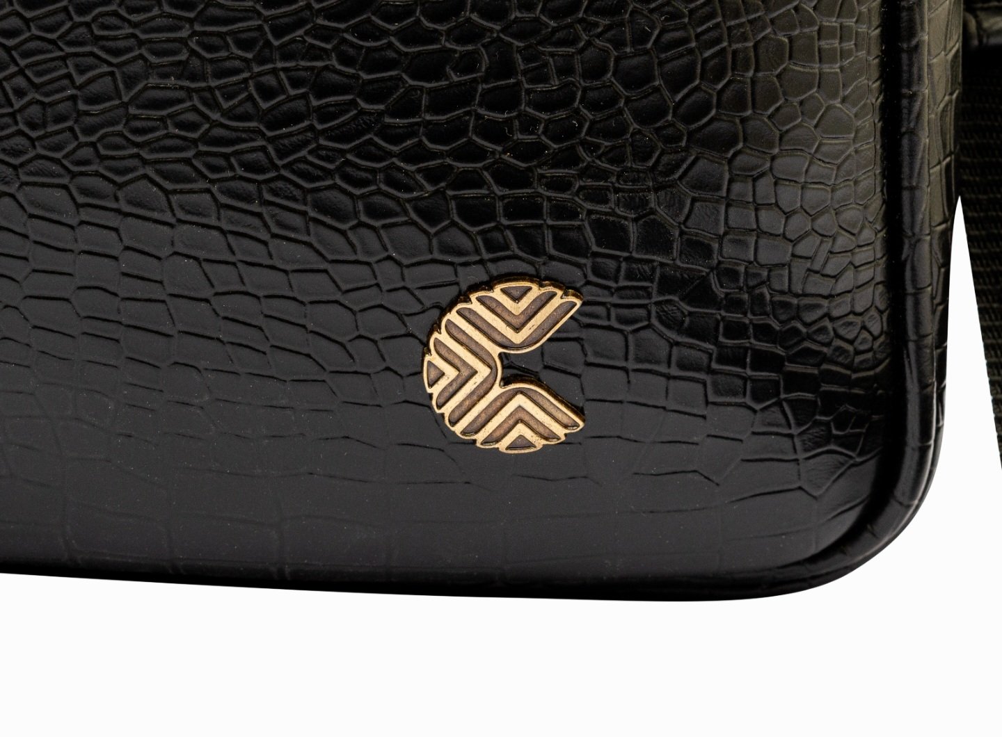 Carrie LuxeCroco Black Laptop Bag – Professional Sleek Organizer - Image 7