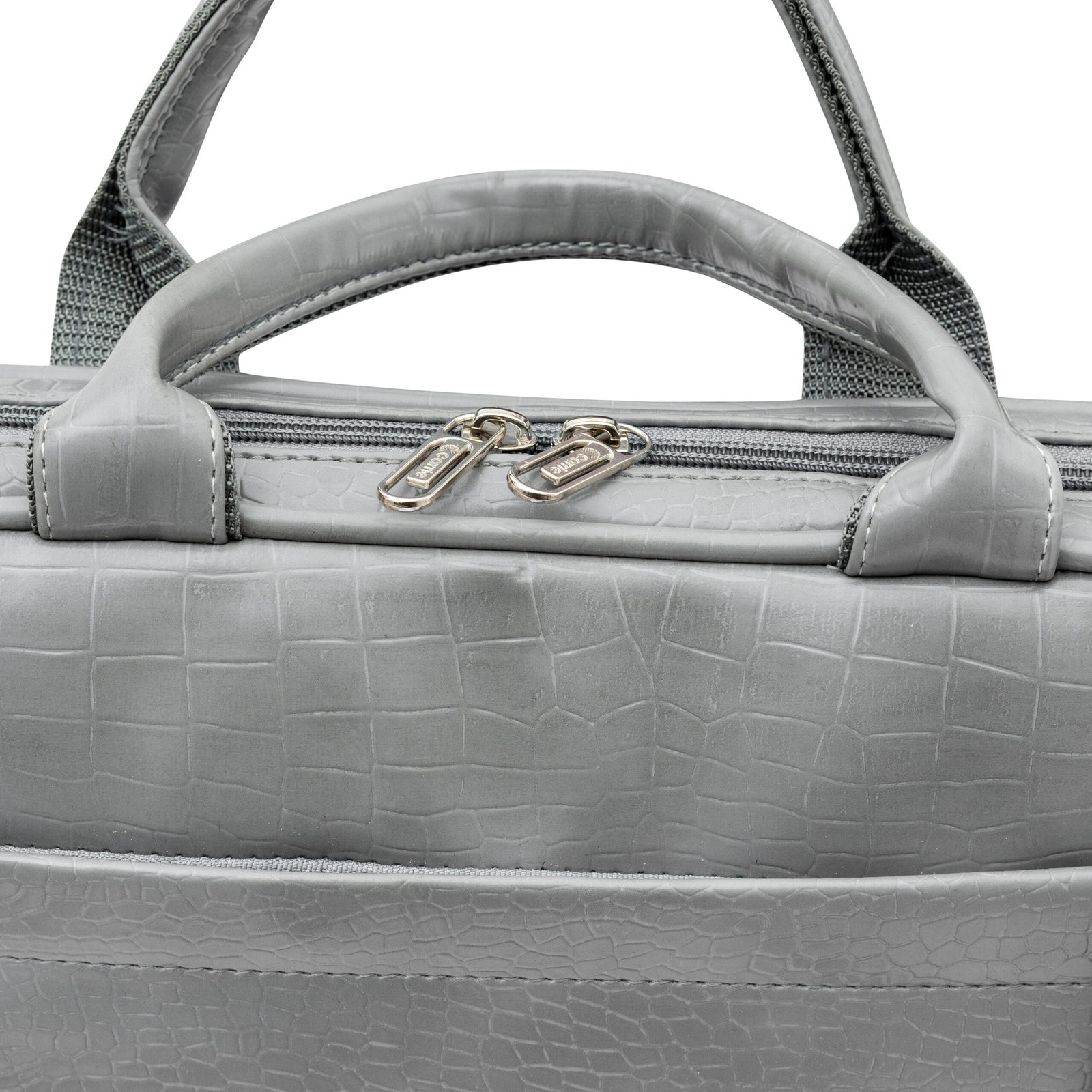 Carrie LuxeCroco Grey Laptop Bag – Elegant Professional Companion - Image 6